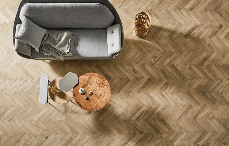 Ted Todd Warehouse Engineered Wood Flooring - Raw Cotton Narrow Herringbone