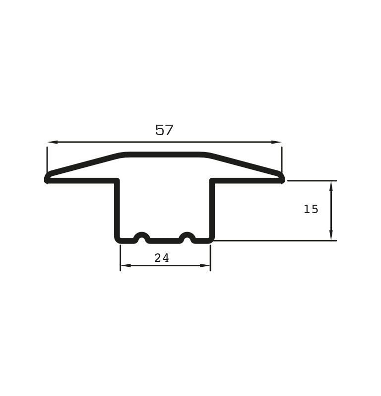 V4 wooden flooring T Bar Oak Lacquer 15 x 1000mm