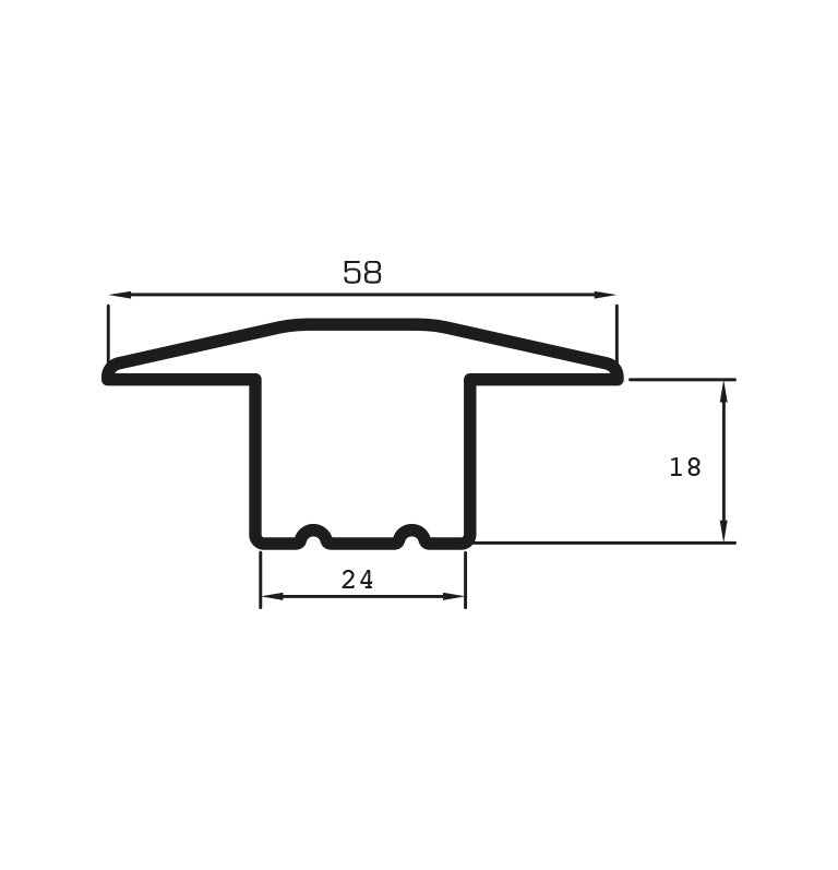 V4 wooden flooring T Bar Oak Lacquer 18 x 1000mm