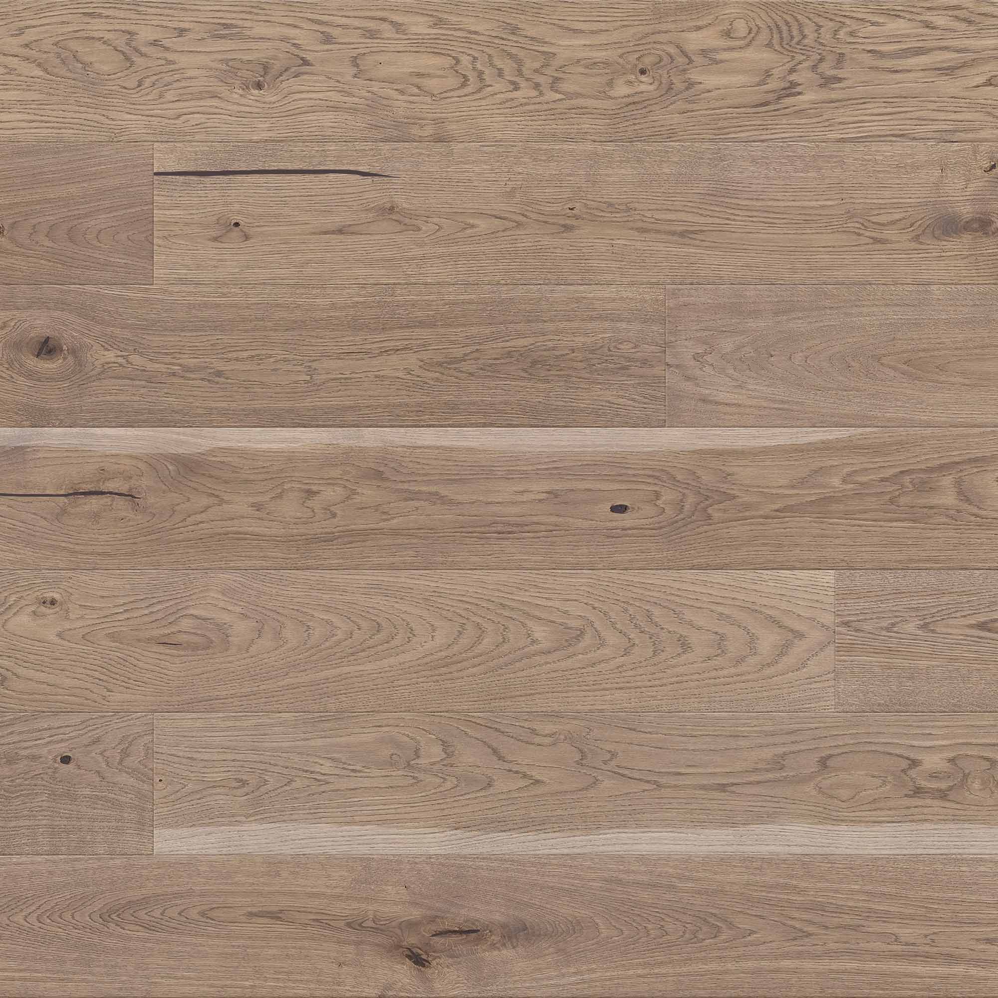 AL107 Pebble Grey Oak - Brushed & Matt Lacquered Rustic Oak Wooden Floor