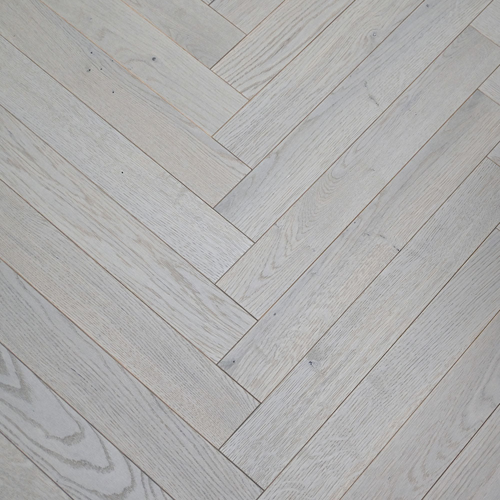 TH110 Misty Grey Strip Herringbone - V4 Wood Floor