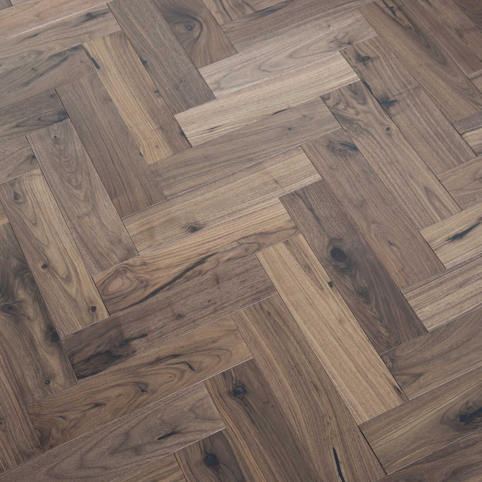 ZB205 American Black Walnut - Herringbone Parquet Oak Wooden Flooring From V4