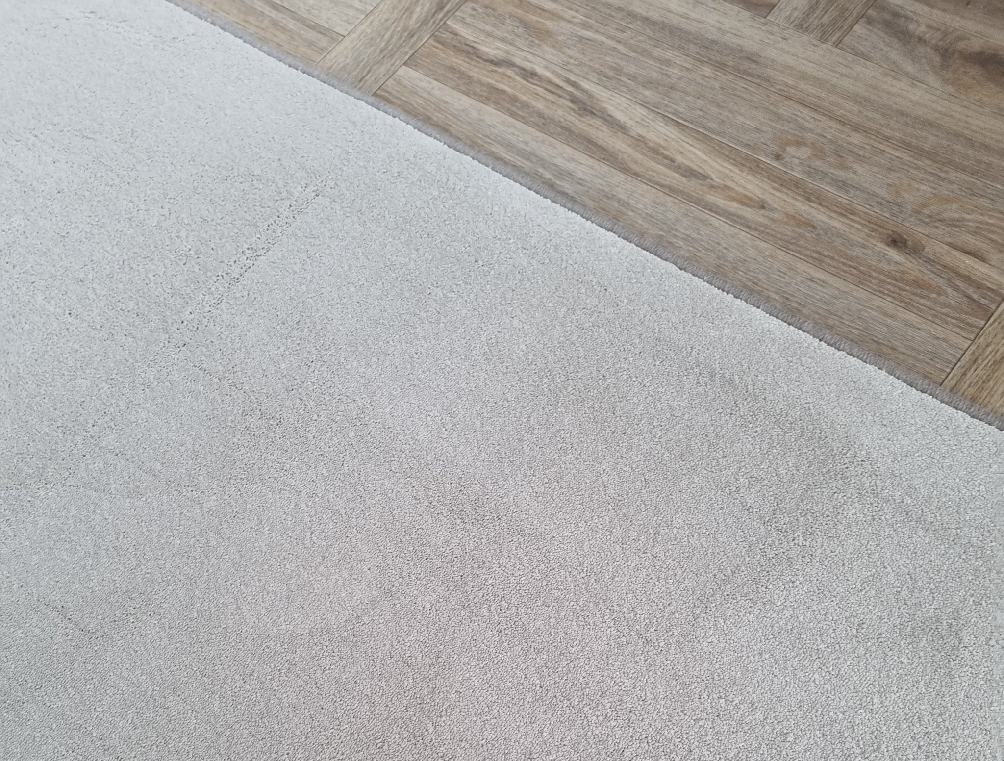 Nylon carpet floor, landing hallway runner with whipped border