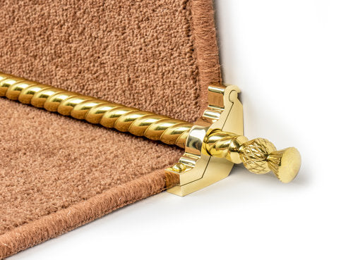 Country Arran stair rods for carpet runner Made from Hollow Brass